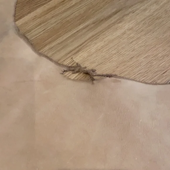 Cowhide Leather Suede Hide Scrap Natural Undyed w/ Branding Brand Crafting Craft - Picture 7 of 12